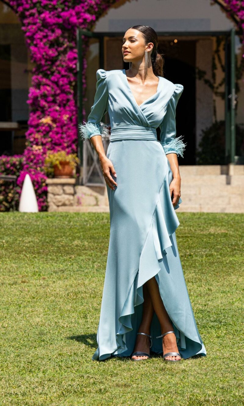 Vestido manga abullonada