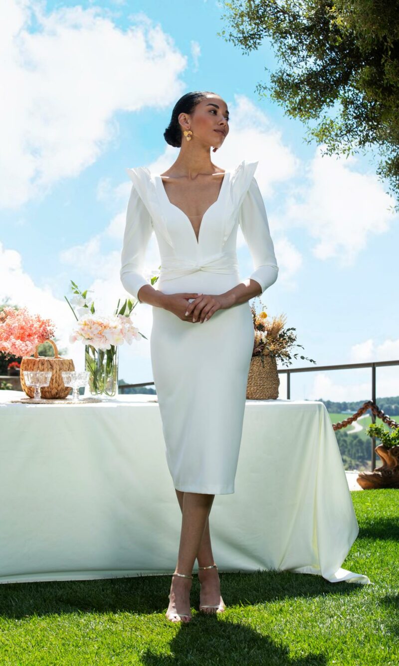 Vestido blanco hombrera